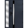 Drzwi zewnetrzne S60 BLACK z naswietlem antracyt 72mm